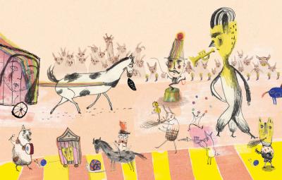 Pia  Halse / Tork og Hest Cirkusprinsessen tekst af Louis Jensen<a href=https://www.illustratorerne.dk/illustrator_profil/index-profil.php?bpid=64><br><b> SE PROFILEN </b></a>