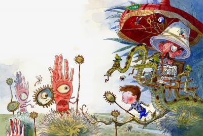 Peter Bay Alexandersen / “Kurt og den store verden” af Morten Dürr – 2017<a href=https://www.illustratorerne.dk/illustrator_profil/index-profil.php?bpid=50><br><b> SE PROFILEN </b></a>