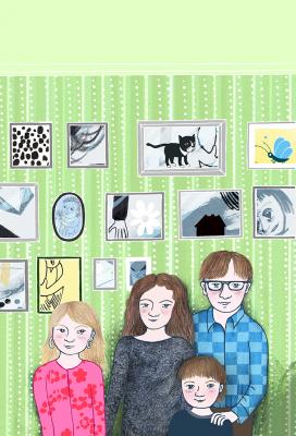 Marie  Priem / Familie<a href=https://www.illustratorerne.dk/illustrator_profil/index-profil.php?bpid=1><br><b> SE PROFILEN </b></a>